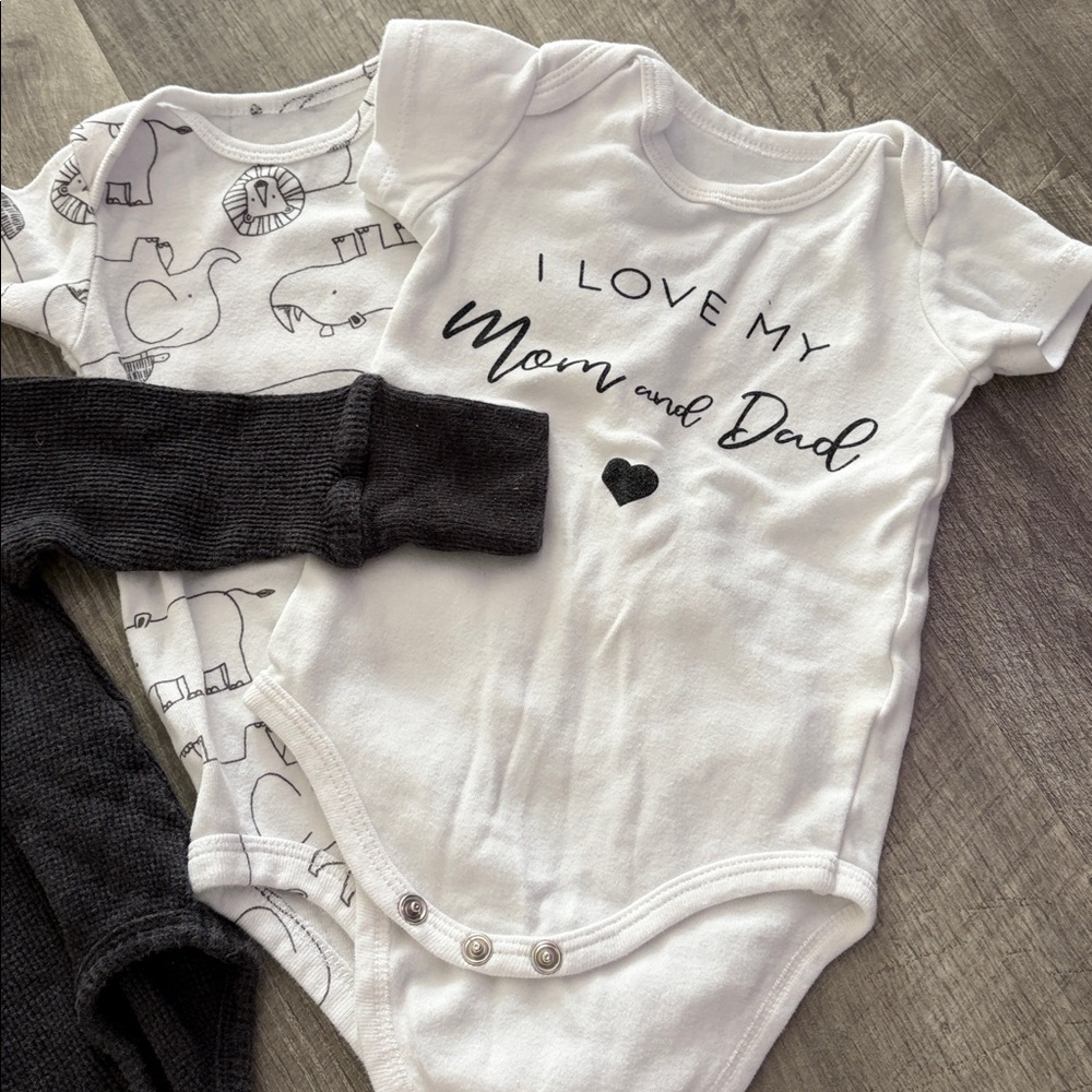 Zara Lot 3 x baby bodysuits 3-6M Zara - Picture 4 of 7